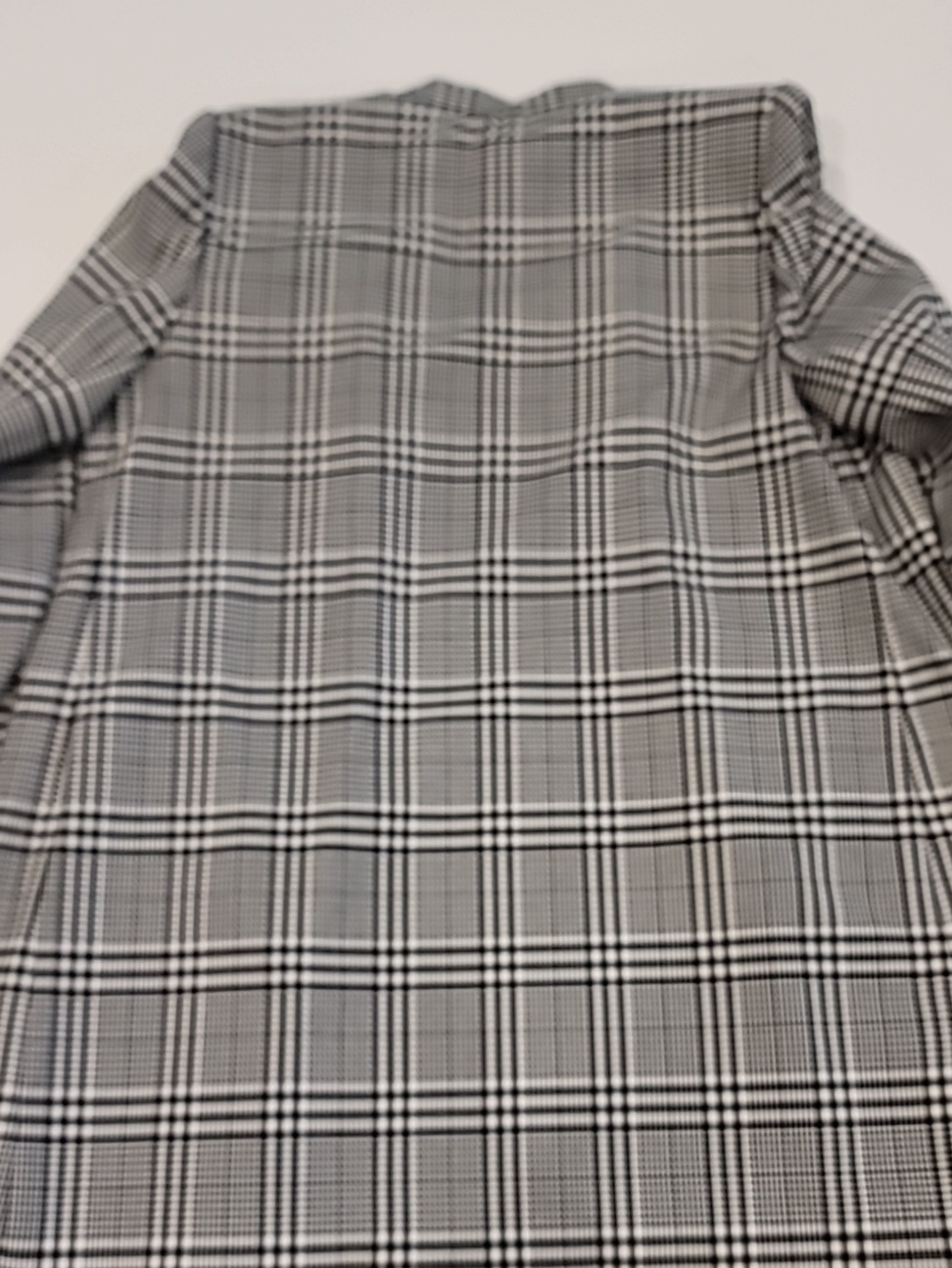 Carolina Belle Glen Plaid Top Coat Black White Large - Picture 15 of 15